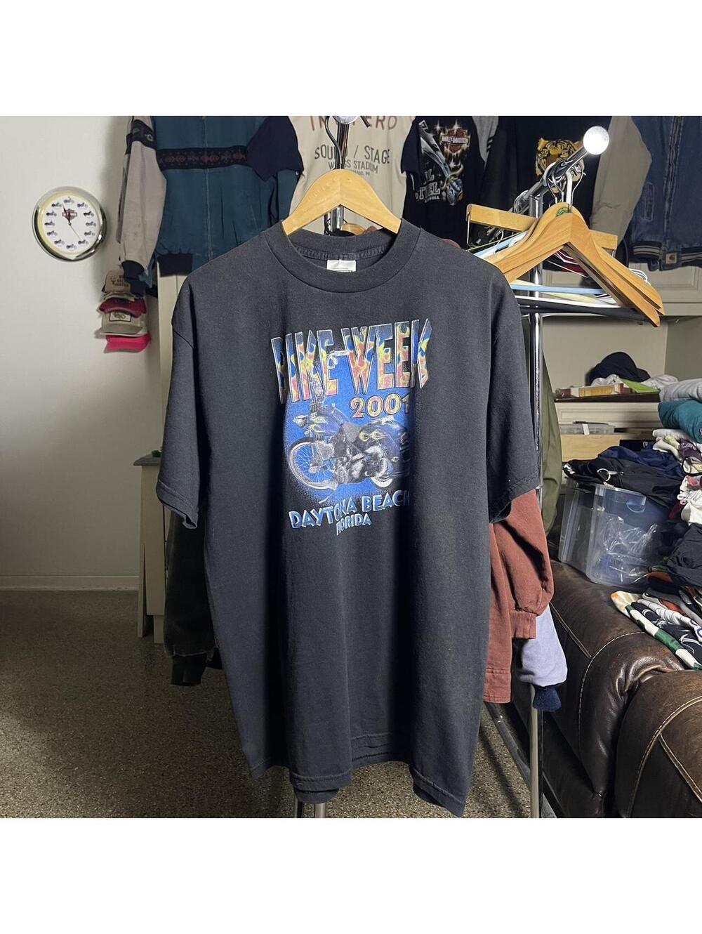 Vintage 2001 Daytona Bike Week Flame Shirt